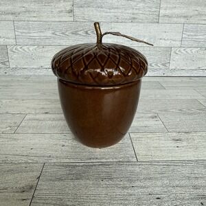 Zodax New Rare NWT Acorn Candle Vase Gold Leaf Fall Scent